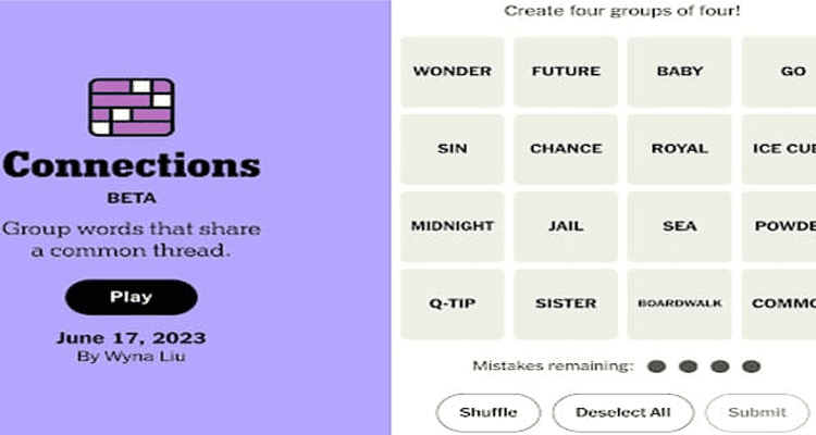 Latest News NYT Connections Game Unlimited